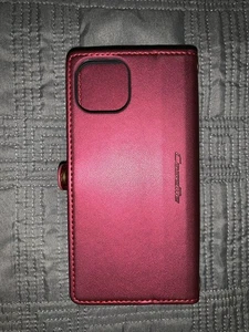 Funda billetera de cuero para teléfono para mujer para iPhone 15 de CaseMe, rosa-rubor - Imagen 1 de 7