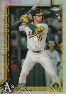 2025 Topps Chrome - #221 Max Muncy RC - Refractor Athletics Rookie - Bild 1 von 2