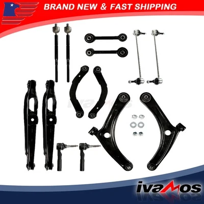 14pcs Front Rear Control Arms Tierods Sway Bars For Jeep Compass 2007-2017 Foto 1 de 4