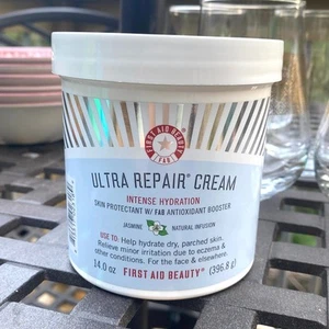 First Aid Beauty Ultra Repair Cream Jasmine Natural Infusion 14 Oz. Sealed Jar - Picture 1 of 5