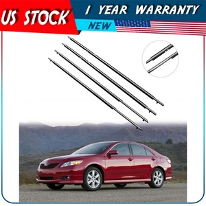 Fits 2007-2011 Toyota Camry 4x Outside Door Window Weatherstrip Trims Seal Belt - Picture 1 of 8