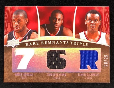 ANDRE IGUODALA THADDEUS YOUNG DALEMBERT 2007-08 UD Premier TRIPLE Jersey /25 - Image 1 of 2