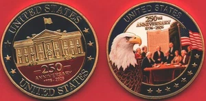 USA MEDAILLE 2026 BU 250th ANNIVERSARY OF THE UNITED STATES OF AMERICA 1776-2026,CO - Bild 1 von 3