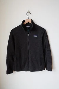 Womens Patagonia Better Sweater Full Zip Jacket Coat Small Black Heather Fleece - Picture 1 of 3