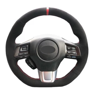 Steering Wheel Cover Wrap Decor Fit for Subaru WRX (STI) Levorg 2015 to 2021 - Picture 1 of 4