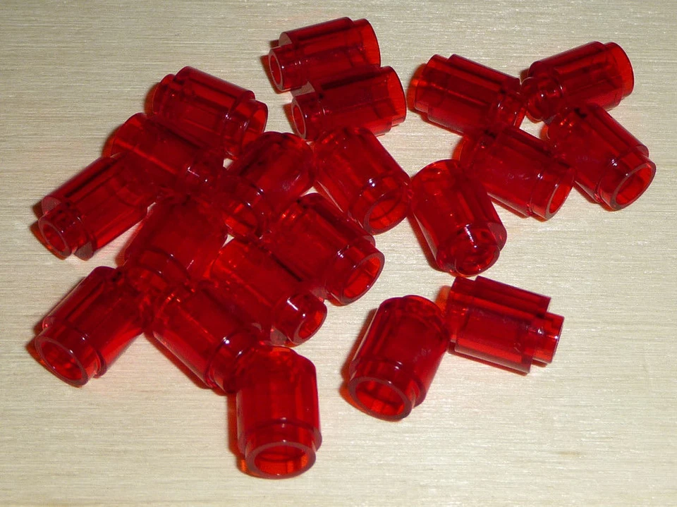 Nr.6103 Lego 3062b Steine 20 rund 1x1 transparent rot  - Trans-Red - Bild 1 von 1