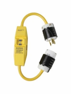 Portable Ground Fault Circuit Interrupter, 20amp 125volt 2' Cord, Auto Reset   - Image 1 of 2