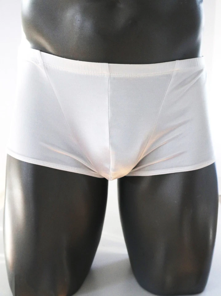 NUEVOS CALZONCILLOS BOXER BLANCOS SATINADOS PARA HOMBRE COLECCIÓN BRILLANTE MEDIANOS Foto 1 de 4