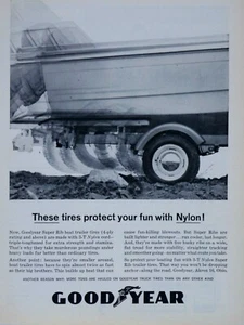 Remolque para barco Goodyear 1962 neumáticos vintage anuncio impreso original 8,5 x 11" - Imagen 1 de 5