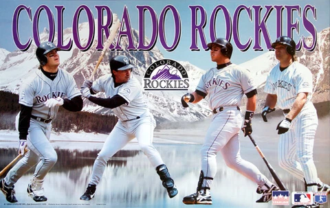 Colorado Rockies SLUGGERS 1996 22x34 POSTER - Larry Walker, Bichette, Galarraga+ Cover