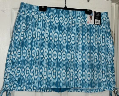 Jones New York Signature 2X sporty Skort Skirt short side ruched skort pockets - Image 1 of 4