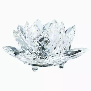 Swarovski Waterlily Large Candle Holder Art 7600 125 Mint In Box W/ COA - Picture 1 of 3