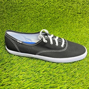 Scarpe da passeggio sportive Keds Champion in tela da donna taglia 9,5 nere bianche sneakers - Foto 1 di 10
