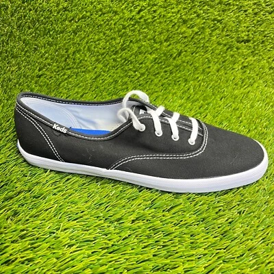 Zapatos deportivos informales para caminar Keds Champion de lona para mujer talla 9,5 negros blancos Foto 1 de 4