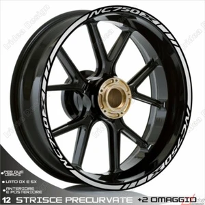 PROFILE AUFKLEBER SPORT FELGE RAD GRAFIK STICKERS FÜR HONDA NC750X SILBER - Bild 1 von 1