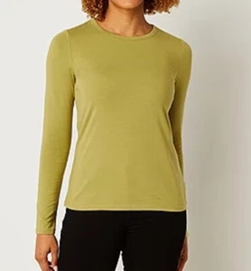 NWT Women's XXL Bright Moss a.n.a Long Sleeve Tee Shirt - Picture 1 of 1