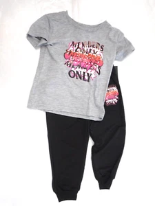 Girls Members Only $32 Gray T-Shirt & Sweat Pants 2PC. Set Sizes 4 - 7 - Picture 1 of 5