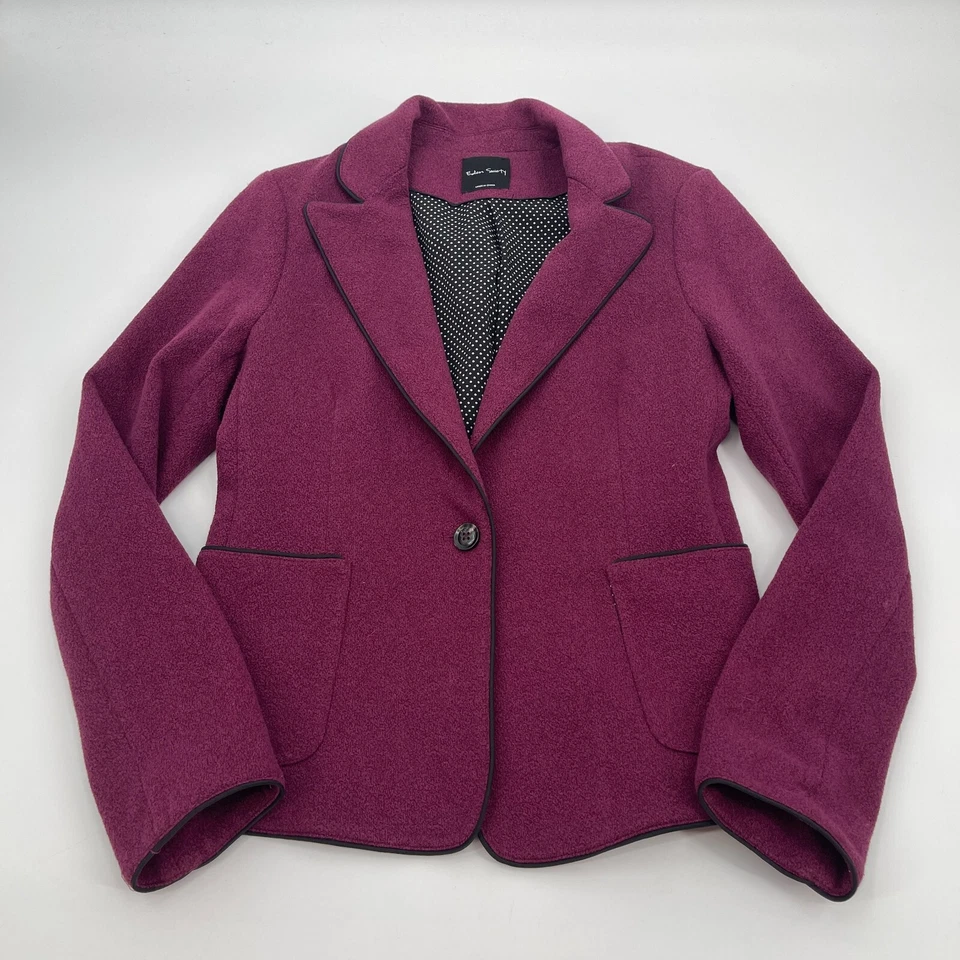 Blazer Eden Society Mujer Medio Púrpura Mangas Largas Preppy Negocios Clásico Foto 1 de 4