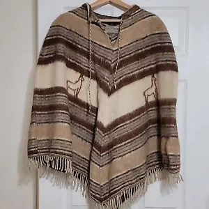 Quiaqueno Poncho Alpaka Merino Mischung schwer flauschig bestickt Made in Argentina - Bild 1 von 15