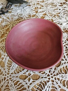 Vintage Van Briggle Original Bowl Mulberry Pinched Edge, marked C Clem Hall? - Picture 1 of 8