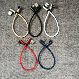 25cm Short Charging Cable Elbow 90 Degree USB C Type C Micro Cable Tool US - Picture 1 of 15