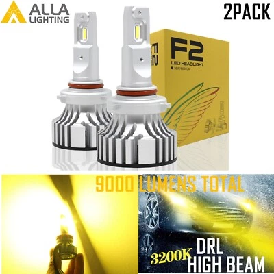 Allá Lighting Más Brillante 9012 Faro LED Alto LoBeam Bombilla Dorado AMARILLO Foto 1 de 4