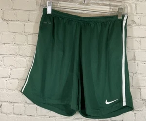 Nike Youth Girls 413185 Large Hunter Green White Soccer Shorts With Liner NWT - Picture 1 of 6