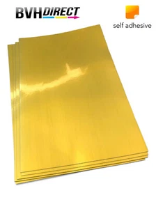 Silky Gold Self adhesive A4 inkjet printing paper labels PET film 20 Sheets - Picture 1 of 2