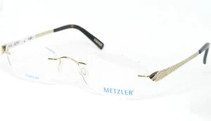 METZLER by NiGuRa M1028 C GOLD EYEGLASSES GLASSES TITANIUM 49-19-135mm Germany - Picture 1 of 11
