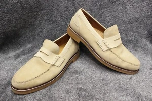 Mocassino Cole Haan uomo taglia 10,5 beige pelle scamosciata penny scarpa - Foto 1 di 19