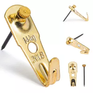 30 lb Picture Hangers (30 Set), Professional Picture Hanging Hooks with Nails - Picture 1 of 7