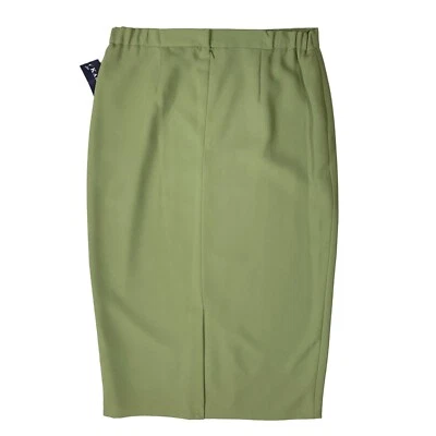 Falda lápiz midi Karen Scott para mujer talla 12 verde salvia recta debajo de la rodilla Foto 1 de 4