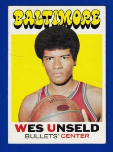 WES UNSELD bullets 1971-72 TOPPS #95 GOOD/VERY GOOD - Picture 1 of 2