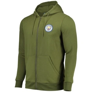 Manchester City Football Hoodie Mens LARGE Official Fleece Zip Hooded Top MCH12 - Picture 1 of 9