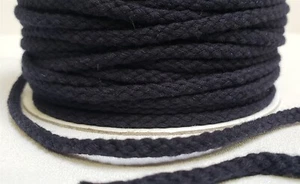 3/16 Black Cotton Round Braided Drawcord Drawstring~100 yards ~ FREE SHIP - Picture 1 of 3