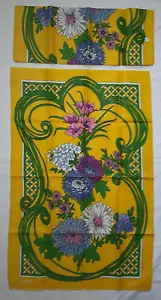 Paar Vintage Textilimpex Polen Sonnenaufgang 100 % Leinen Geschirrtücher ""Trellis"" Design - Bild 1 von 13