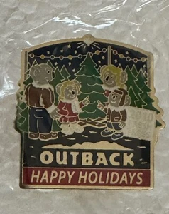 Outback Steakhouse Happy Holiday's Koala Family Fresh Trees 2010 Lapel Pin Flare - Picture 1 of 3