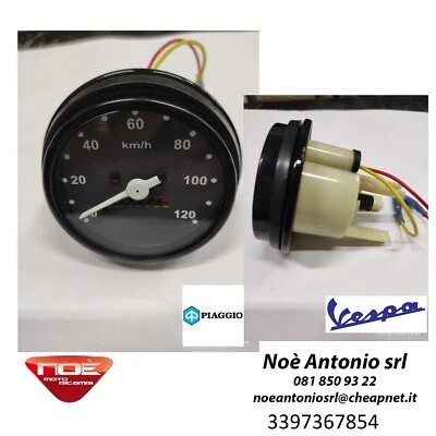 Contachilometri Piaggio Vespa Pk cornice nera r.o. 179151 scala 120 cod4464 - Immagine 1 di 2