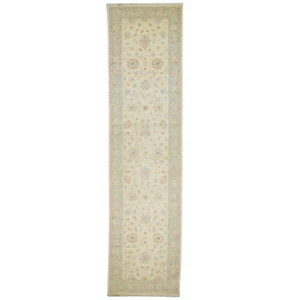 Chobi Oushak afgano fino anudado a mano diseño 100% lana (talla 3.0 X 11.9) Brral-1 - Imagen 1 de 10