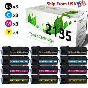 (12PK,3B3C3M3Y) 2135CN Toner Cartridge for 330-1389 330-1390 330-1391 330-1392 - Picture 1 of 2