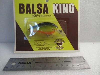 RARE Vintage Strike King Charles Spence BALSA KING WOOD Lure NEW OLD STOCK  A - Image 1 of 4