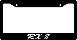Black License Plate Frame CURSIVE RX-8 Auto Accessory Novelty - Picture 1 of 1