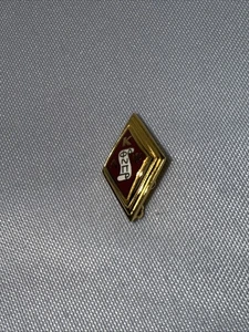 Kappa Alpha Psi Official Badge Red Enamel Gold Gloss # J08112686 - Picture 1 of 5