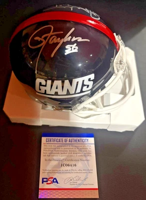 MINICASCO FIRMADO POR LAWRENCE TAYLOR OTTIS OJ ANDERSON RARO ITP PSA CERTIFICADO DE AUTENTICIDAD GIGANTES A Foto 1 de 4