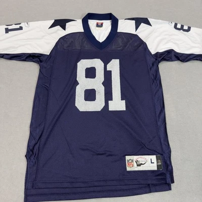 Camiseta deportiva de los Dallas Cowboys para hombre grande blanca azul marino NFL fútbol Terrell Owens 81 Reebok Foto 1 de 4