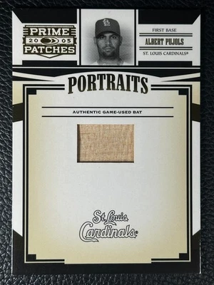 Donruss Prime Patches 2005 retratos Albert Pujols/100 juego usado murciélago  Foto 1 de 2