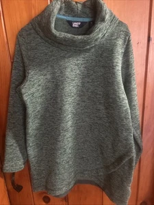 Lands’ End Gorgeous Cowl Neck Sweater Size Medium Women’s Speckled Green- EUC - Picture 1 of 9