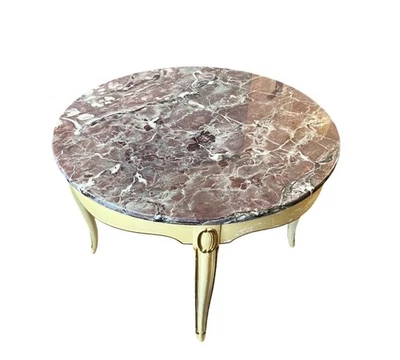 Hermosa mesa de té Gueridon de 3 patas estilo Luis XVI de colección con tapa de mármol 30 x 30 Foto 1 de 4