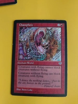 Chaosphere. Enchant world  Mirage. Old Vintage.  Magic the Gathering Card. - Image 1 of 4