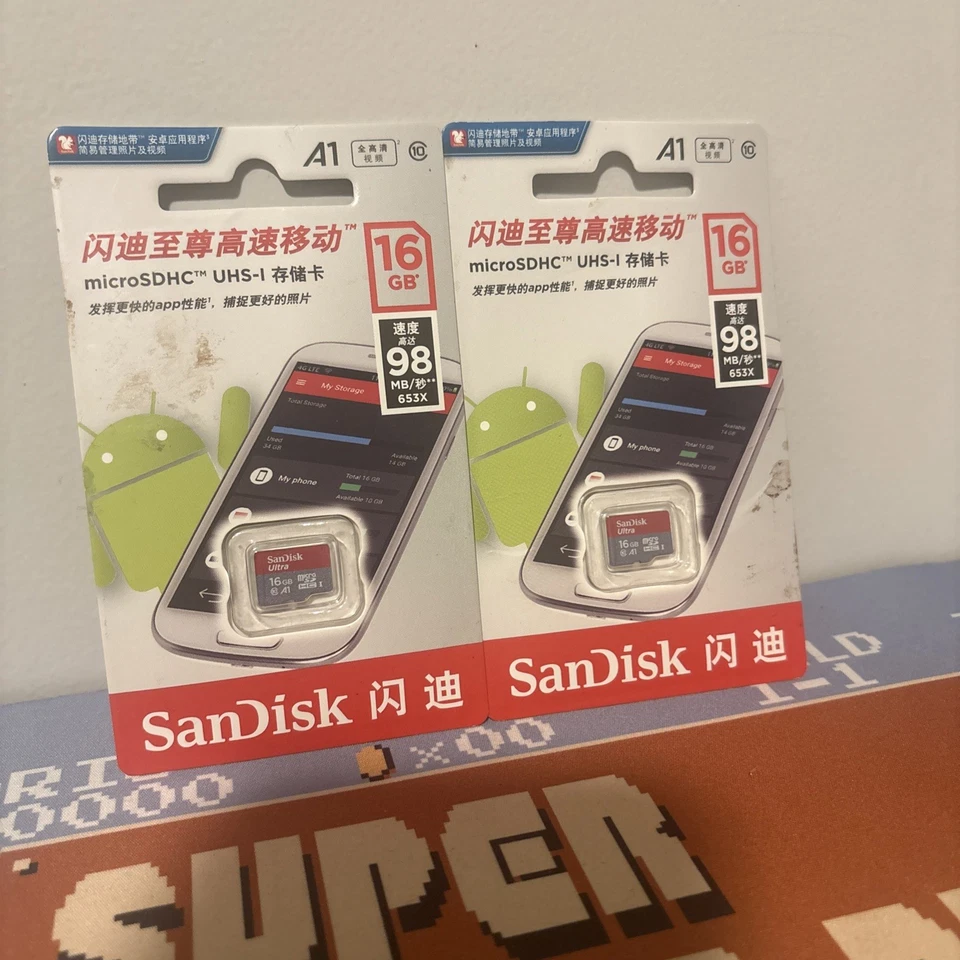 2x Sandisk 16GB NEW Ultra Micro SD SDHC Card UHS-I Class10 A1 98MB/s Full HD - Image 1 of 2